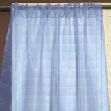 Sheer Tinted Organza Solid Single Curtain Panel 58 Inch Wide - Light Blue