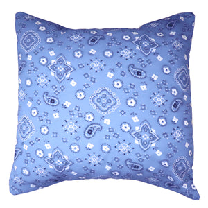 Cotton Bandanna Floral Print Decorative Throw Pillow/Sham Cushion Cover Light Blue
