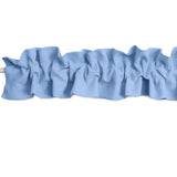 Solid Poplin Curtain Valance Sleeve Topper - Light Blue