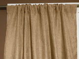 Faux Burlap Texture Polyester Solid Single Curtain Panel 58 Inch Wide - Light Gold