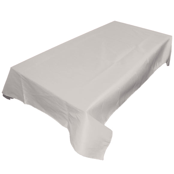 Faux Silk Dupioni Tablecloth Light Silver
