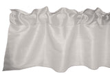 Faux Silk Dupioni Window Valance 56 Inch Wide - Light Silver