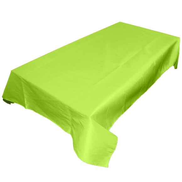 Faux Silk Dupioni Tablecloth Lime Green