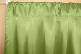 Shiny Satin Solid Single Curtain Panel Drapery 58 Inch Wide Lime Green