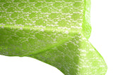 Sheer Lace Tablecloth Overlay Wedding and Party Decoration Lime Green