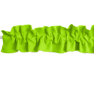 Solid Poplin Curtain Sleeve Topper Lime Green