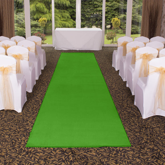 Felt Aisle Runner for Wedding Runway and VIP Events Solid Lime Green