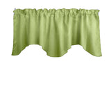 Shiny Satin Solid Scalloped Window Valance 58" Wide / 20" Tall