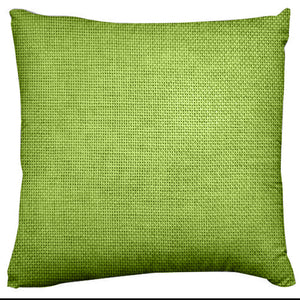 Faux Burlap Woven Texture Throw Pillow/Sham Cushion Cover - Lime Green