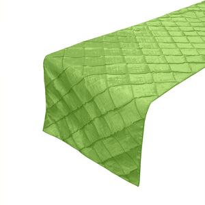 Pintuck Taffeta Table Runner - Lime Green