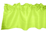 Faux Silk Dupioni Window Valance 56 Inch Wide - Lime Green