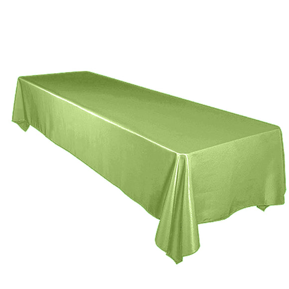 Shiny Satin Solid Tablecloth Lime Green