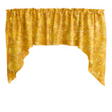 Rose Texture Satin Rosette Swag Window Valance 72" Wide / 36" Tall