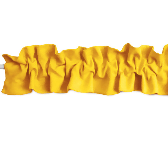 Solid Poplin Curtain Sleeve Topper Marigold Yellow