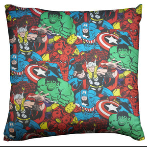 Marvel Themed Decorative Throw Pillow/Sham Cushion Cover Marvel Avengers Allover