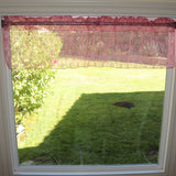 Floral Lace Window Valance 58 Inch Wide Mauve