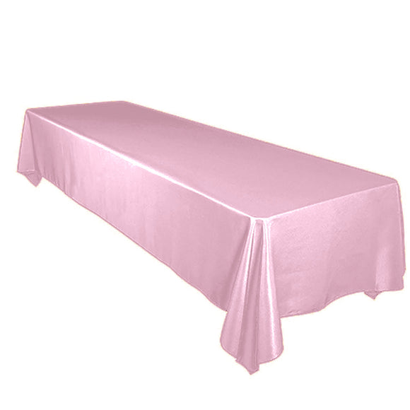 Shiny Satin Solid Tablecloth Mauve
