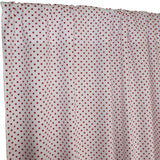 Cotton Curtain Polka Dots Print 58 Inch Wide / Mini Dots Red on White