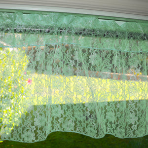 Floral Lace Window Valance 58 Inch Wide - Mint