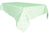 Sheer Lace Tablecloth Overlay Wedding and Party Decoration Mint