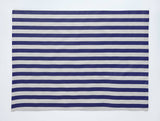 Half Inch Wide Stripes Print Cotton Dinner Table Placemats Holiday Home Decoration 13" x 19" (Pack of 4)