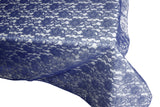Sheer Lace Tablecloth Overlay Wedding and Party Decoration Navy