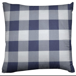 Buffalo Checkered Decorative Throw Pillow/Sham Cushion Cover Navy and White