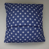 Cotton Stars Print Decorative Throw Pillow/Sham Cushion Cover Navy