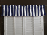Cotton Window Valance Stripe Print 58 Inch Wide / 2 Inch Stripe - Navy