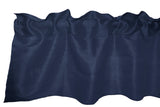 Faux Silk Dupioni Window Valance 56 Inch Wide - Navy