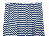 Cotton Curtain Zig-zag Chevron Print 58 Inch Wide - Navy