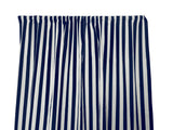 Cotton Curtain Stripe Print 58 Inch Wide / 1 Inch Stripe - Navy and White