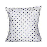 Cotton Small Polka Dots Decorative Throw Pillow/Sham Cushion Cover Navy on White