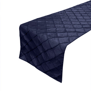 Pintuck Taffeta Table Runner - Navy