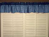 Sheer Organza Window Valance 58" Wide - Solid Navy