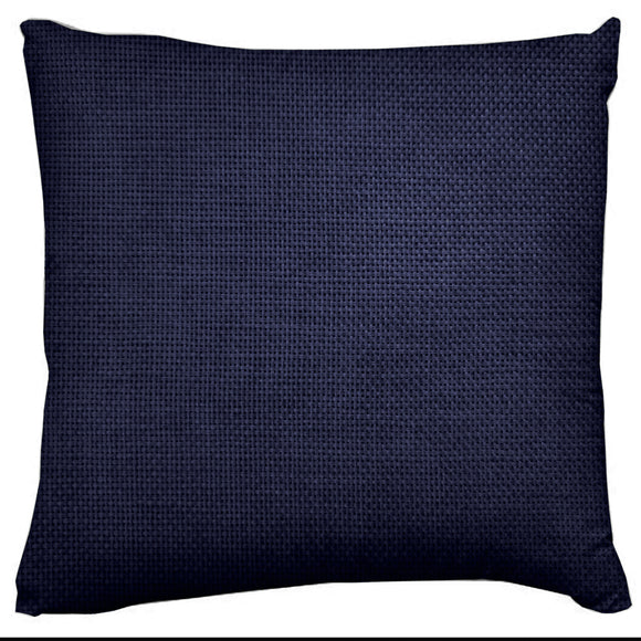 Faux Burlap Woven Texture Throw Pillow/Sham Cushion Cover Navy
