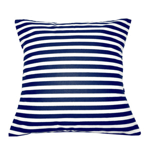 Cotton 1/2 Inch Stripe Decorative Throw Pillow/Sham Cushion Cover Navy and White