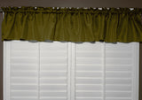 Faux Burlap Window Valance 58" Wide Solid Olive