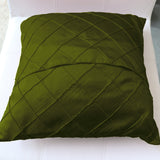 Pintuck Taffeta Decorative Throw Pillow/Sham Cushion Cover Olive