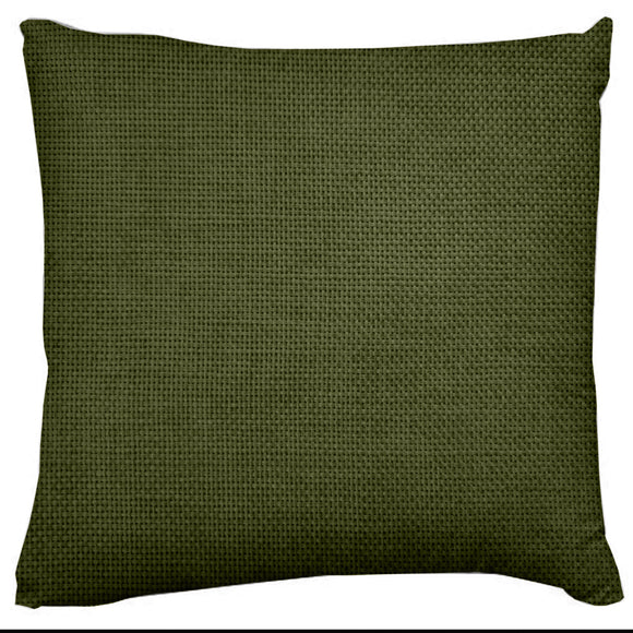 Faux Burlap Woven Texture Throw Pillow/Sham Cushion Cover Olive