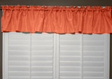Faux Burlap Window Valance 58" Wide Solid Orange