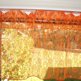 Floral Lace Window Valance 58 Inch Wide Orange