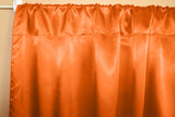 Shiny Satin Solid Single Curtain Panel Drapery 58 Inch Wide Orange