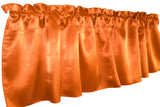 Shiny Smooth Satin Window Valance 58" Wide Orange