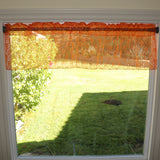 Floral Lace Window Valance 58 Inch Wide Orange