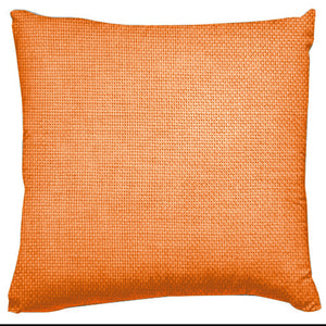 Faux Burlap Woven Texture Throw Pillow/Sham Cushion Cover - Orange