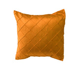 Pintuck Taffeta Decorative Throw Pillow/Sham Cushion Cover Orange