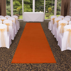 Felt Aisle Runner for Wedding Runway and VIP Events Solid Orange