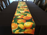 Cotton Print Table Runner Fruits Orange Slices