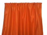 Faux Silk Solid Dupioni Window Curtain 56 Inch Wide - Orange